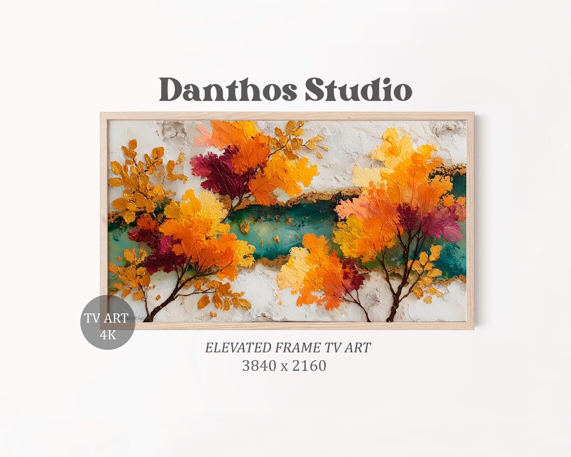 Autumn Abstract Rustic Fall Foliage Art Print