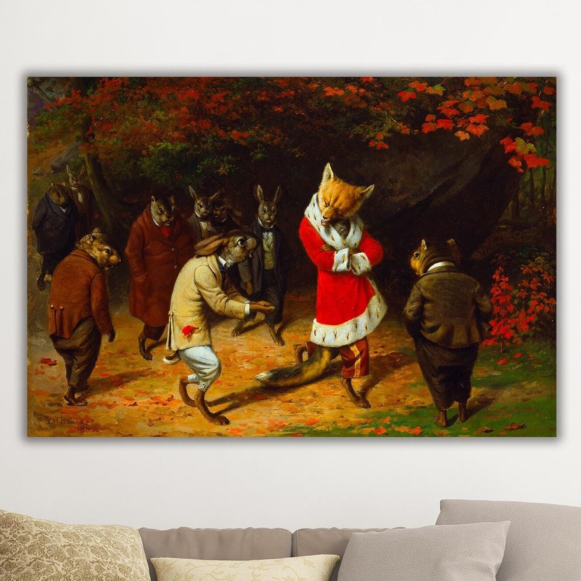William Holbrook Beard Anthropomorphic Animals Art Print
