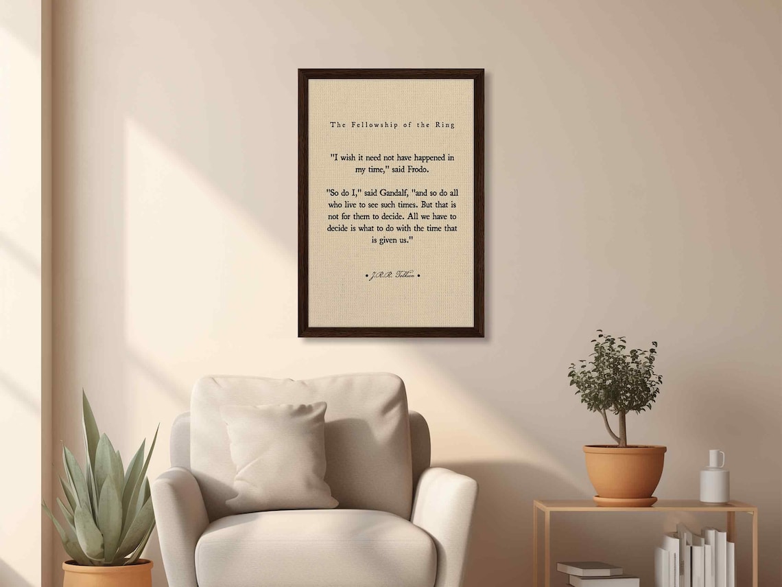 Lord Of The Rings Quote Art Print, Fantasy Books - Image 3