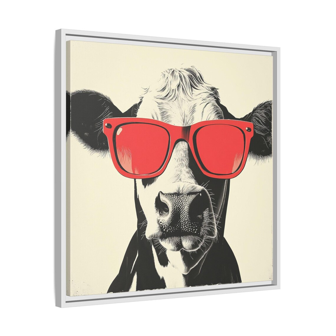 Cool Cow Farmhouse Decor, Quirky Animal Art Print - Image 4