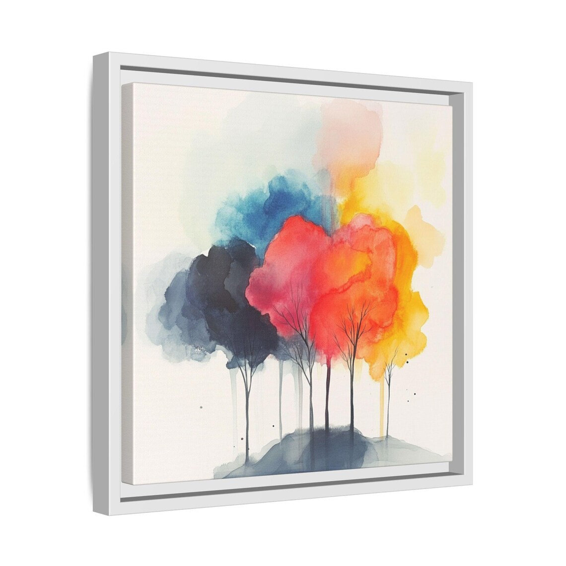 Abstract Colorful Tree, Watercolor Nursery Decor - Image 4