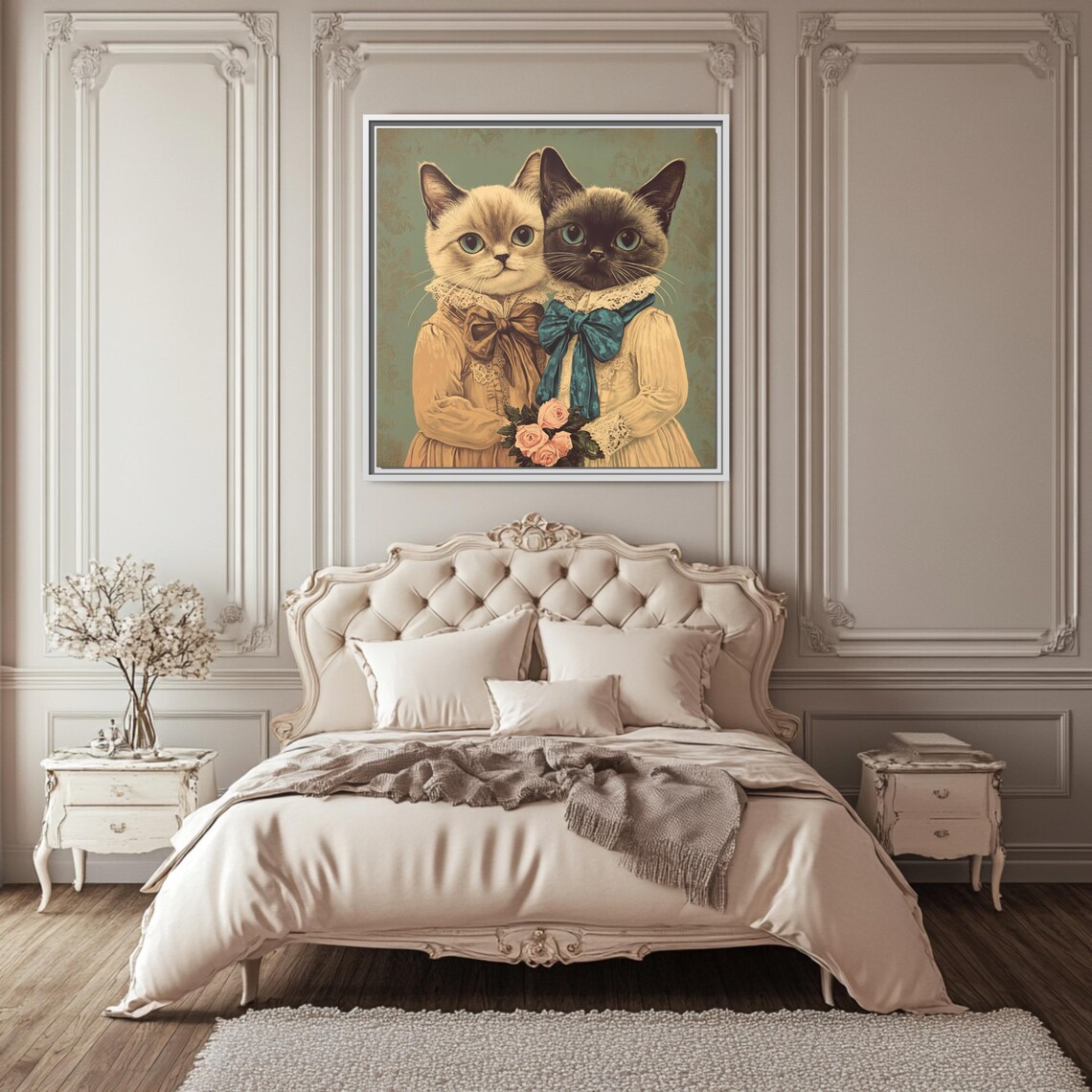 Charming Cat Vintage Style Cat Lovers Gift