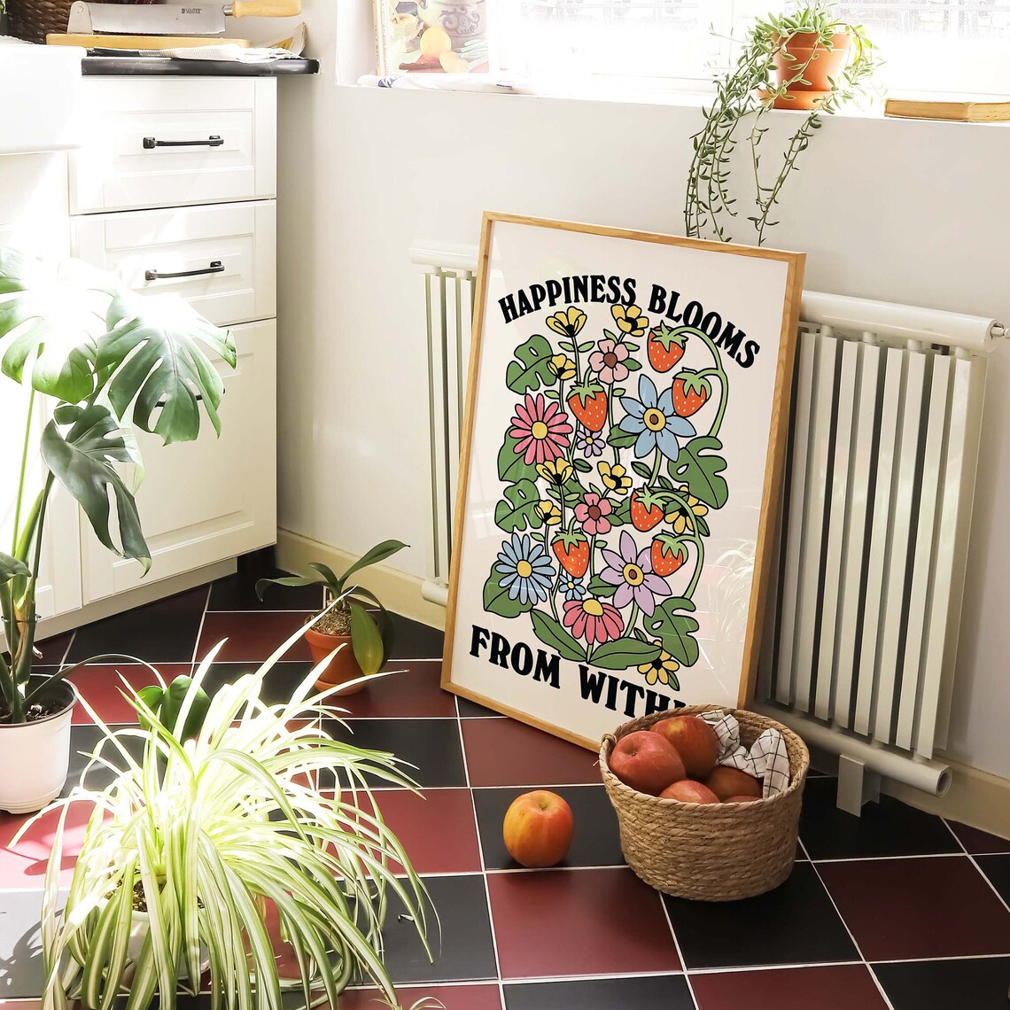 Retro Wildflower Botanical Print, Flower Market Poster - Image 3