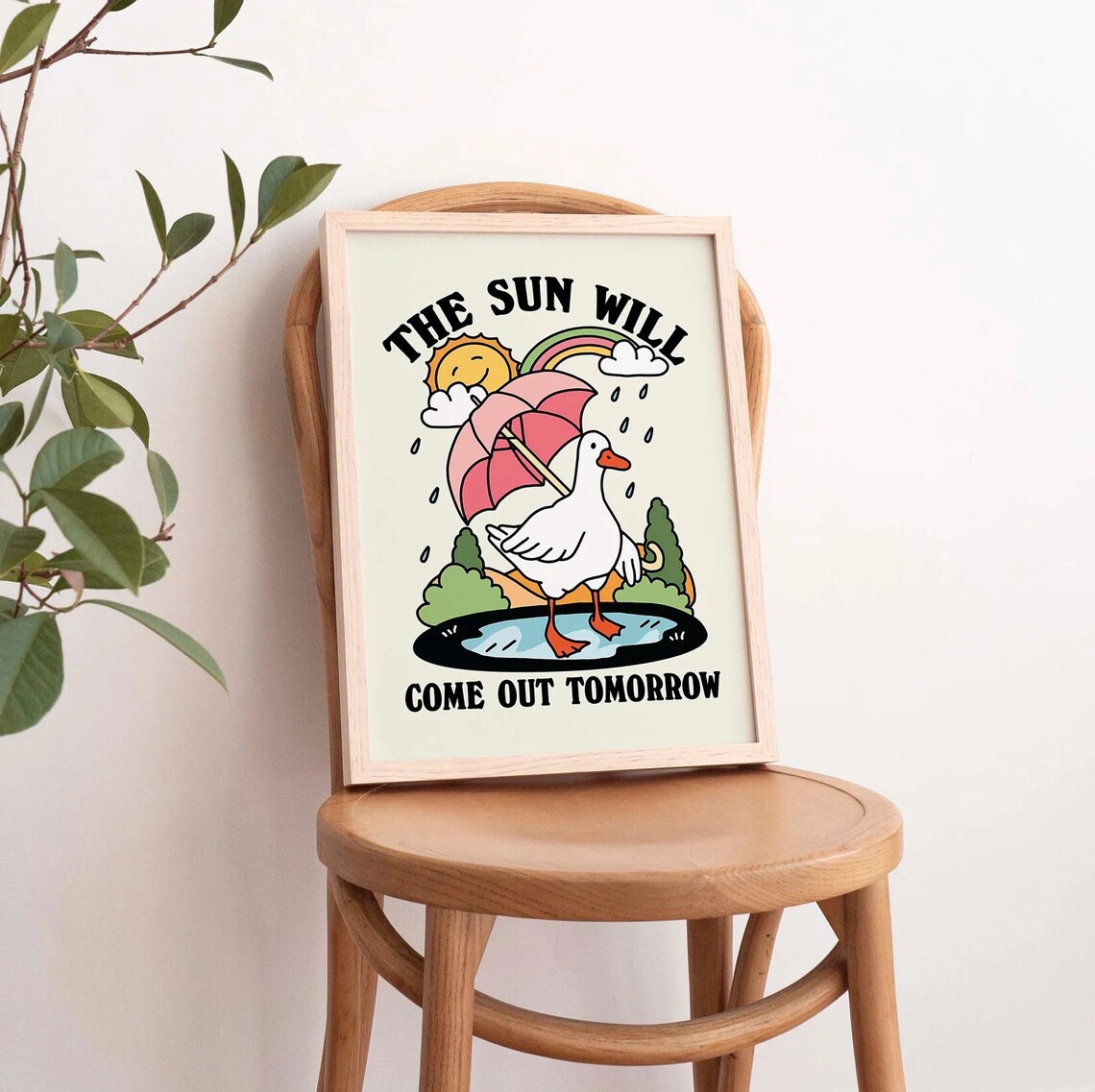 Cute Goose Self Care Illustration Art Print - Image 4