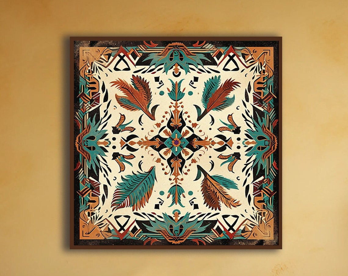 Southwest Style Art Print Western Wall Art Neutral Home Decor Southwest Inspired Fine Art Poster Southwest Wall Art Ethnic Aztec Art - Image 4
