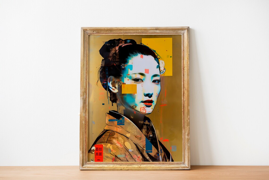Asiatic Geisha Girl Japanese Lover Art Print - Image 5