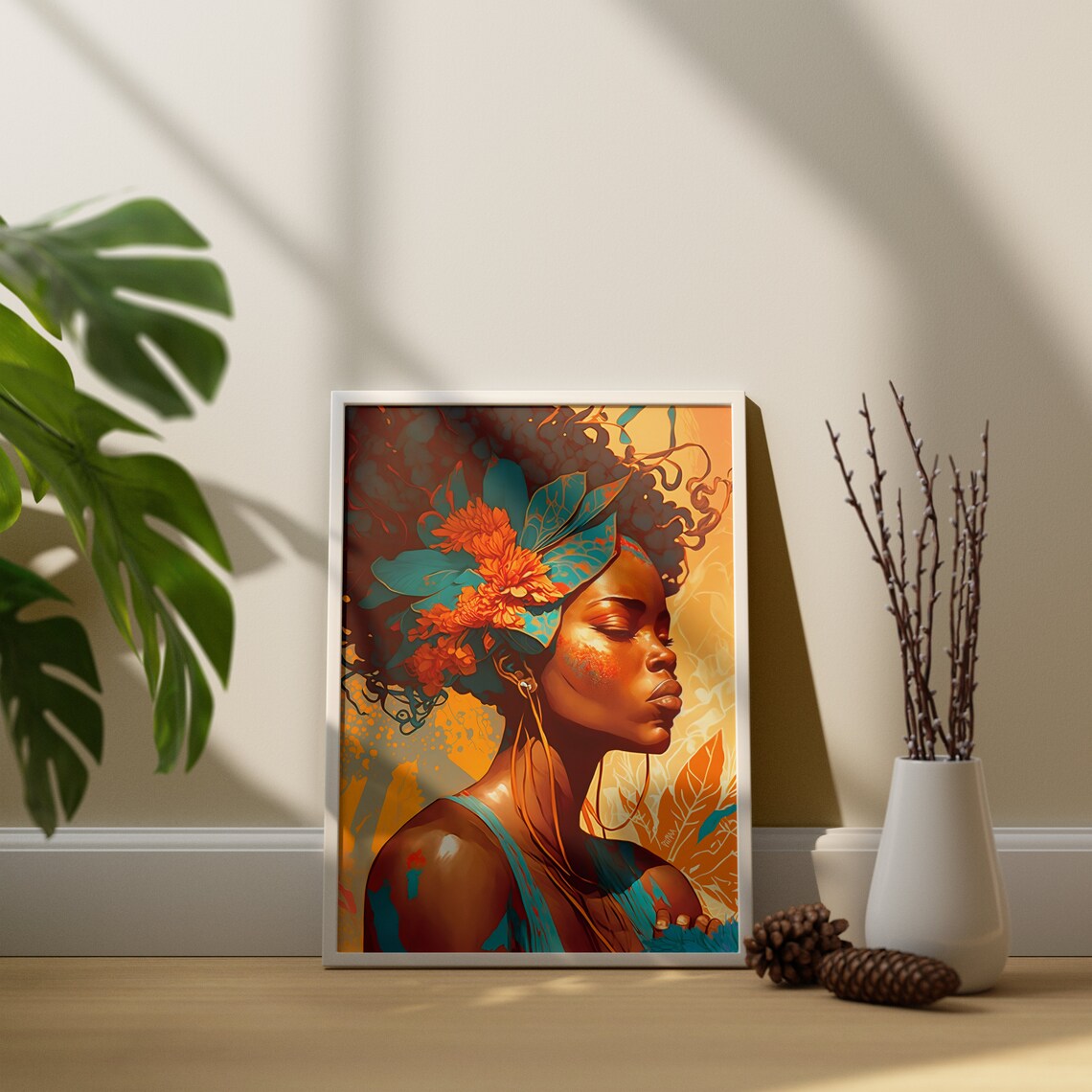 African Woman Floral Design Poster, Feminist Power - Image 4