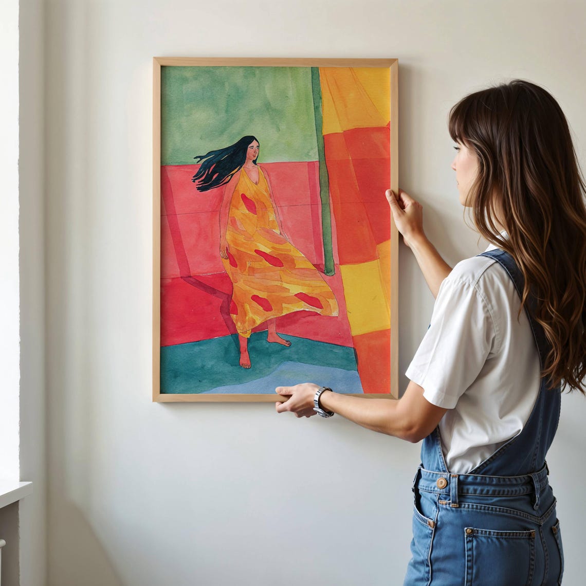 Feminine Abstract Geometric Art Print