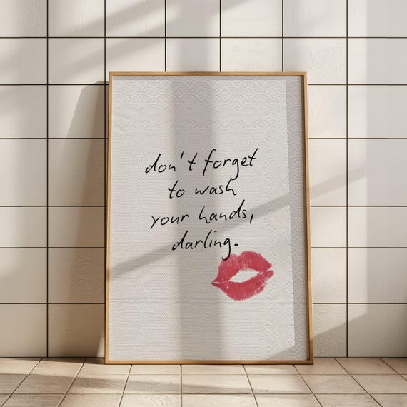 Funny Bathroom Toilet Humor Vintage Art Print