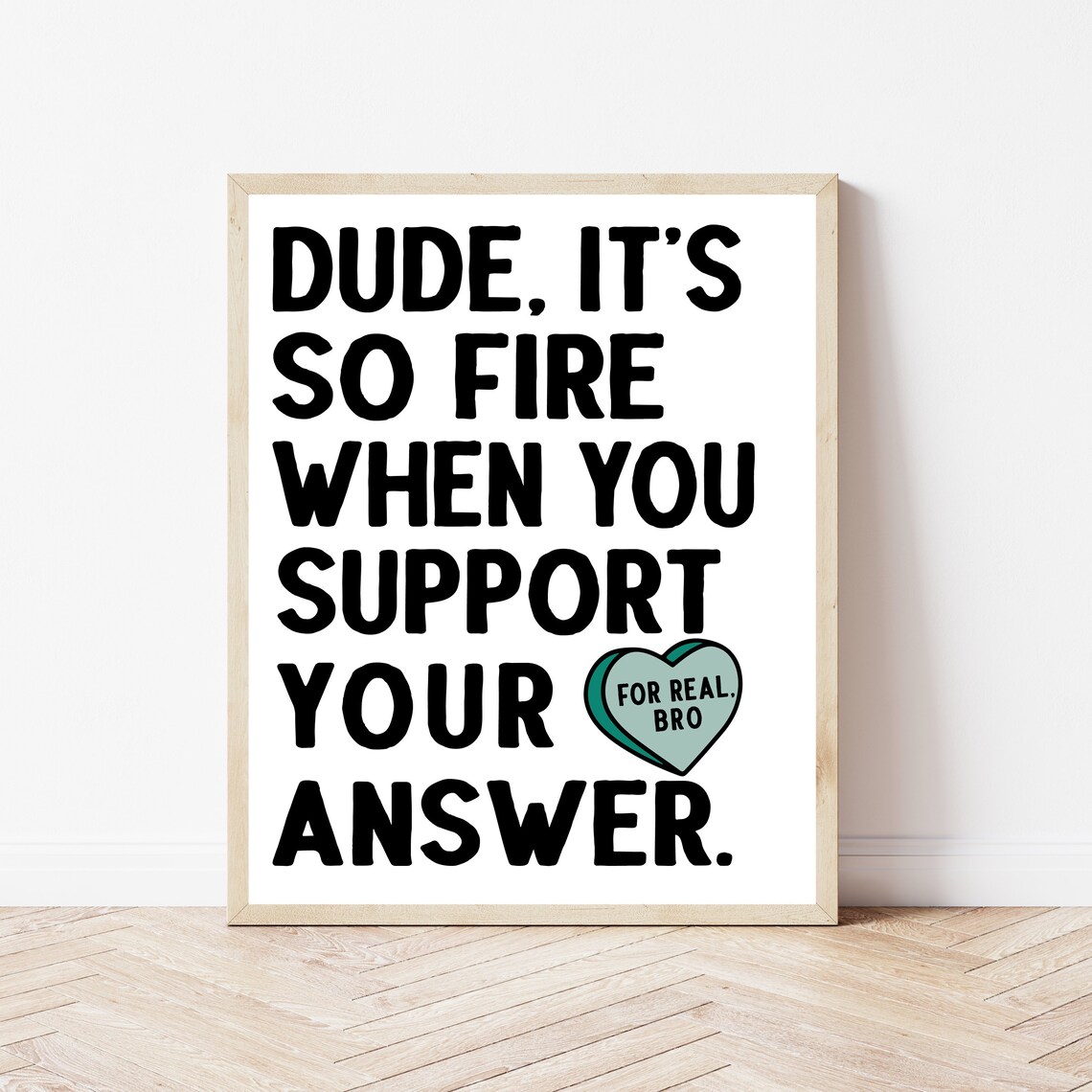 English Classroom Wall Art Print, Groovy Slang