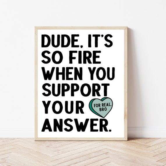 English Classroom Wall Art Print, Groovy Slang