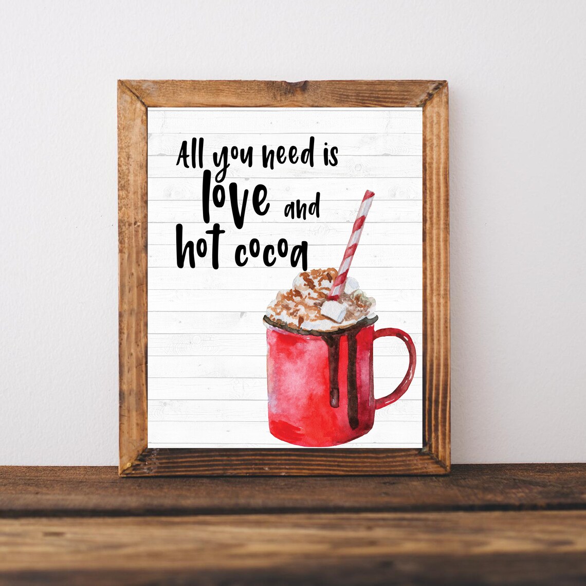 Hot Cocoa Bar Sign, Christmas Holiday Decor