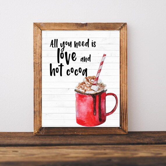 Hot Cocoa Bar Sign, Christmas Holiday Decor