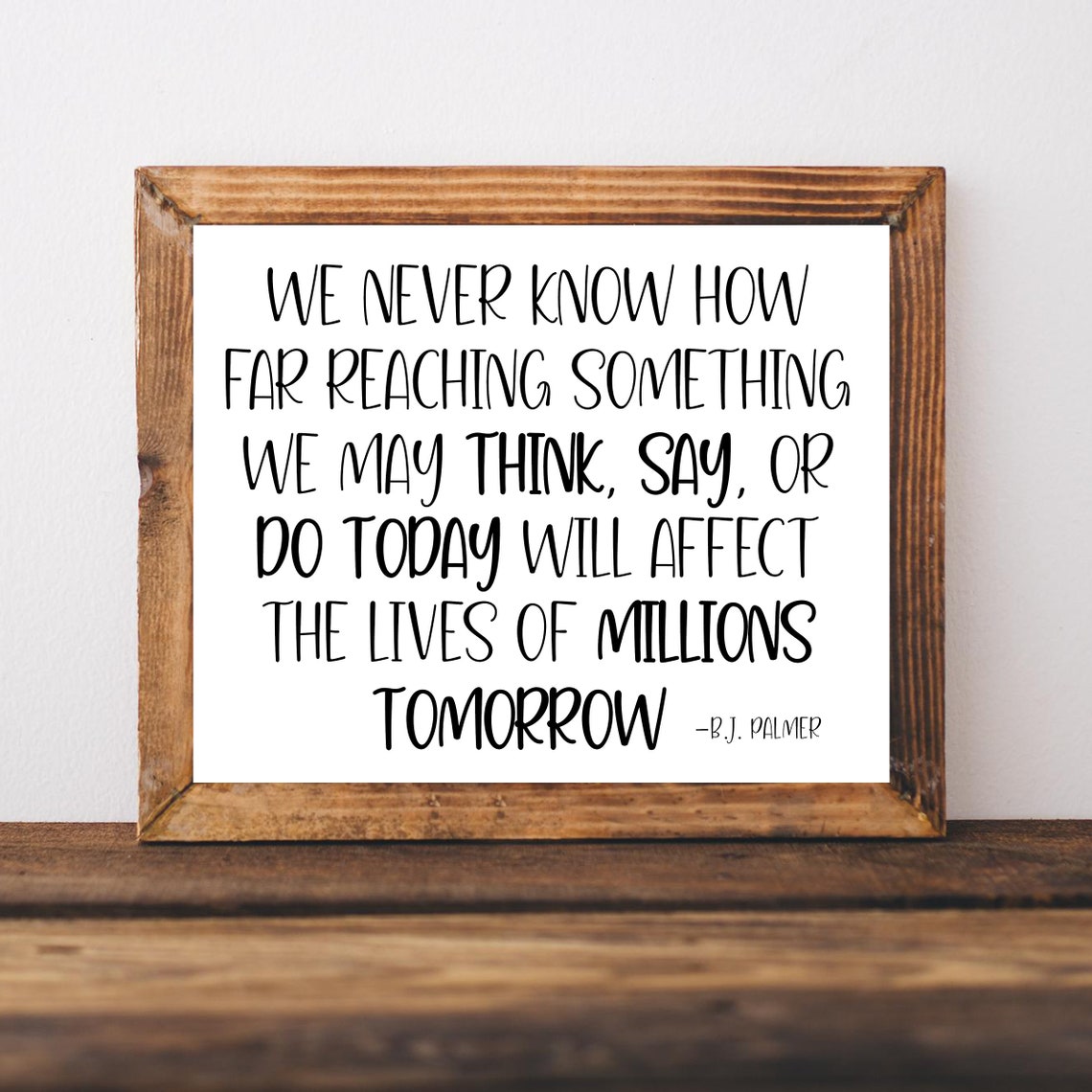 BJ Palmer Far Reaching Quote Chiropractic Office Decor Poster