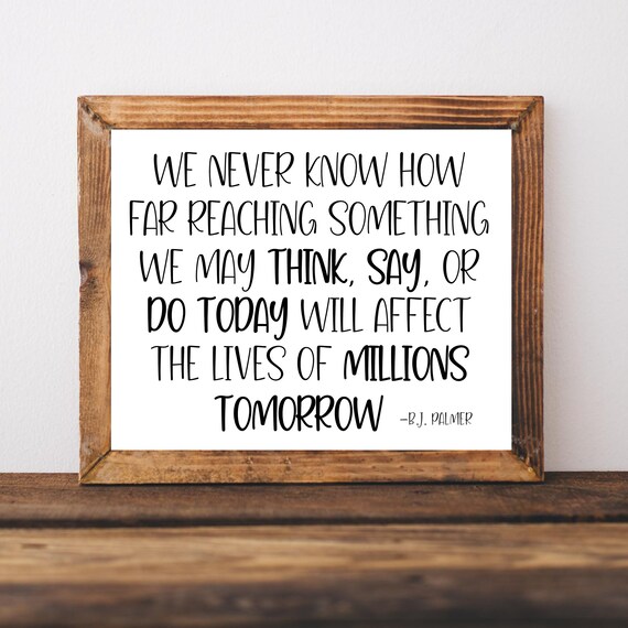 BJ Palmer Far Reaching Quote Chiropractic Office Decor Poster