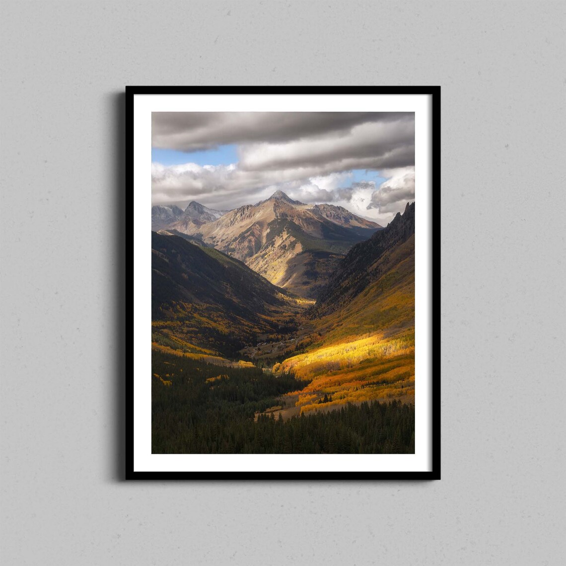 Autumn Mountains Art Print, Colorado Aspen Landscape