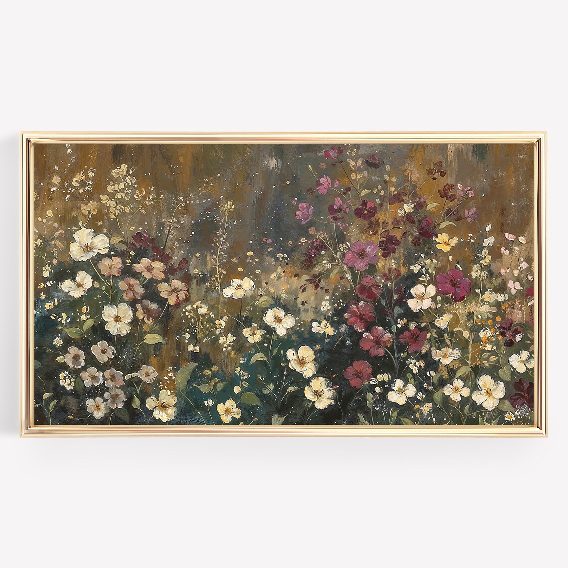 Moody Wildflower Garden Dark Floral Vintage Botanical Poster - Image 3