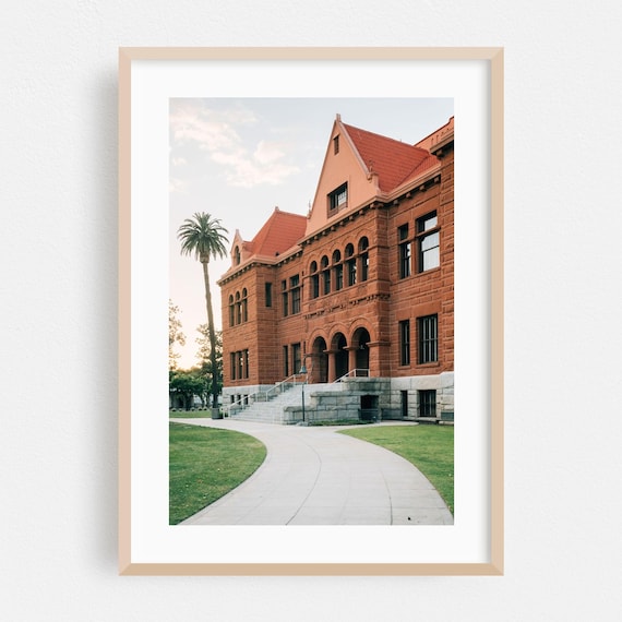 Historic Santa Ana Courthouse Red Brick Architecture Photo Poster