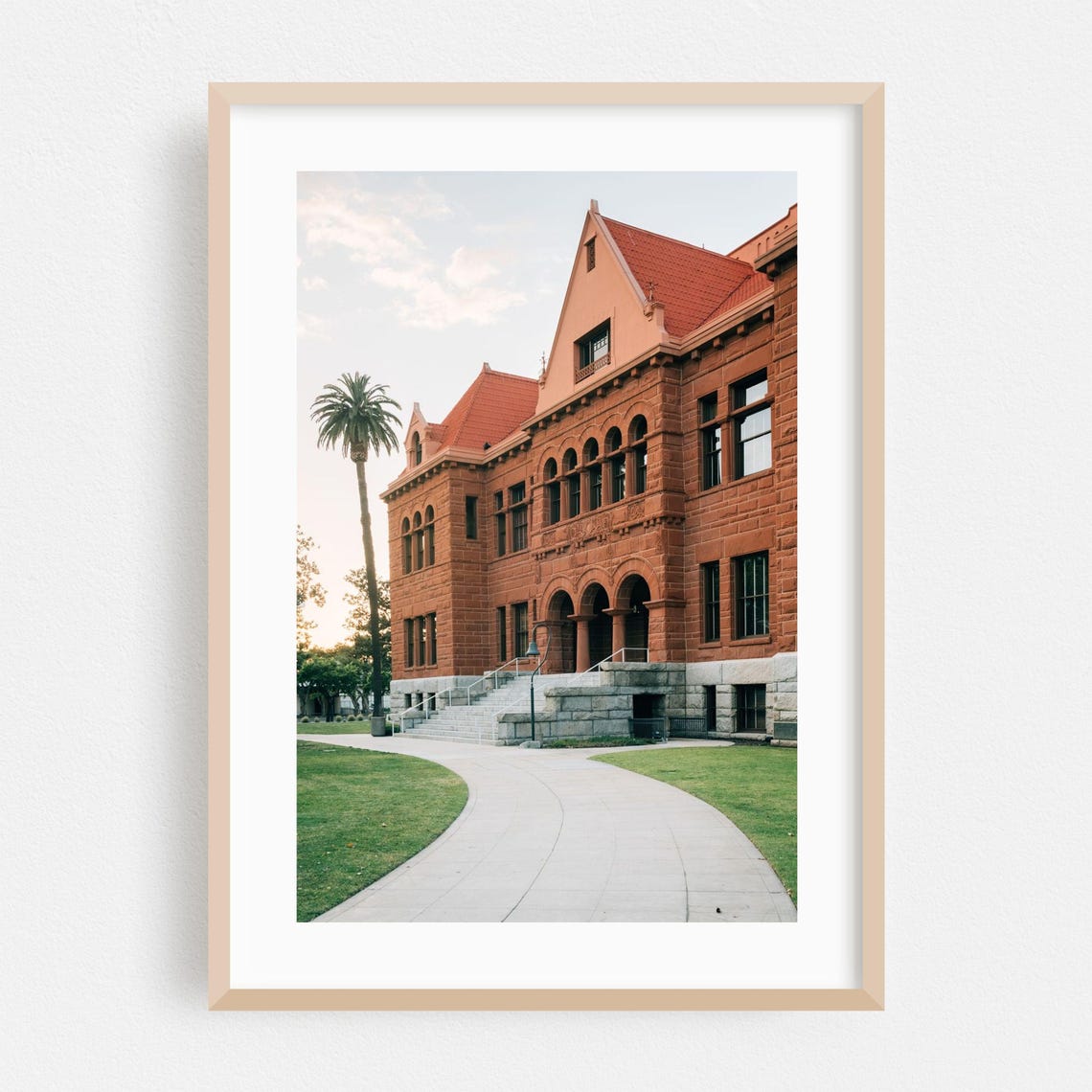 Historic Santa Ana Courthouse Red Brick Architecture Photo Poster