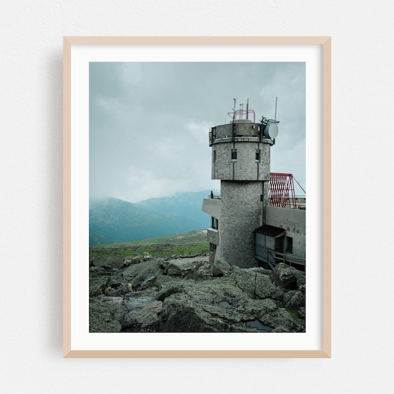 Mountain Summit Observatory Tower Rocky Peak Photo Wall Poster