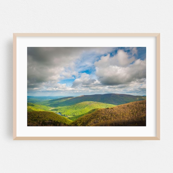 Virginia Green Mountains Dramatic Clouds Landscape Photography Poster