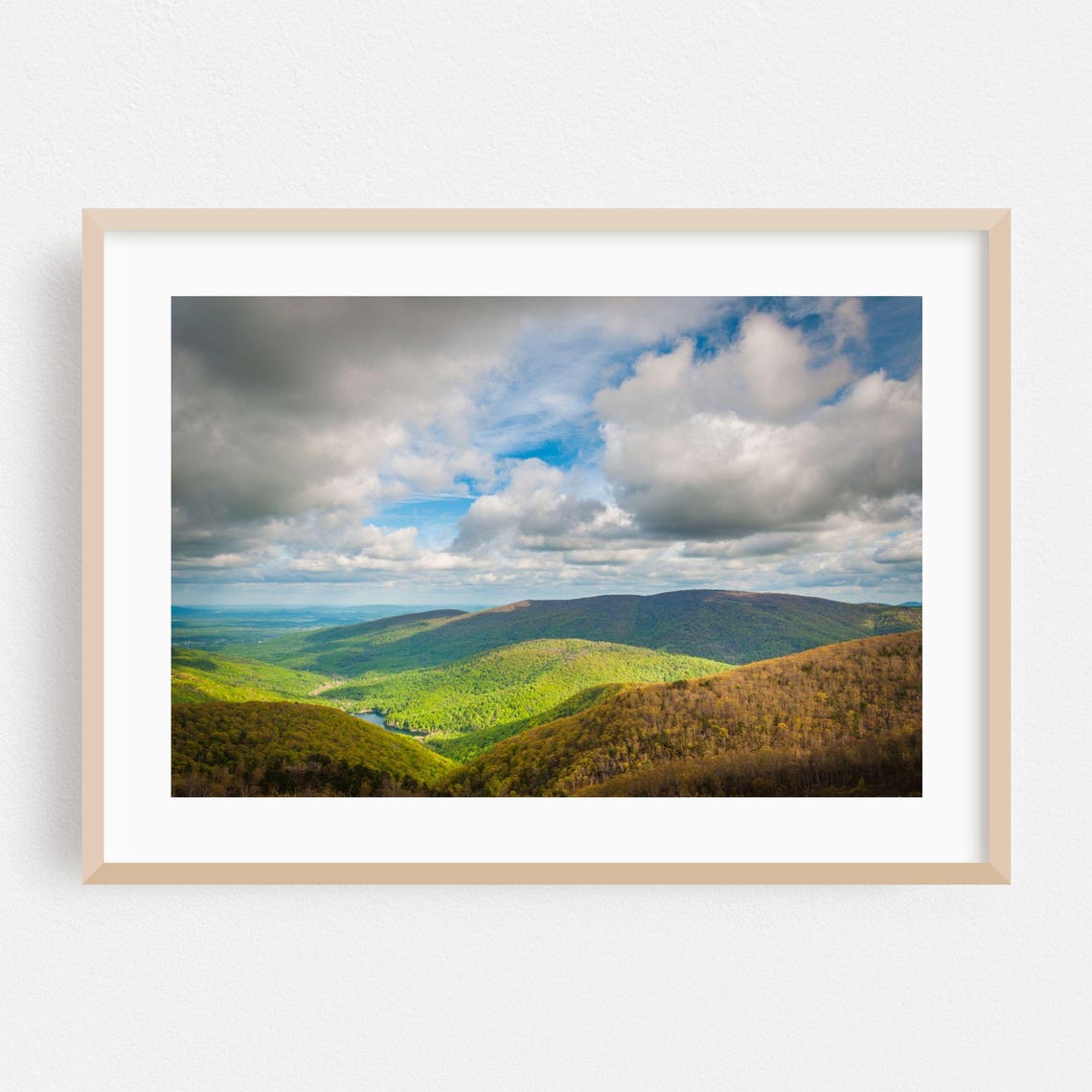 Virginia Green Mountains Dramatic Clouds Landscape Photography Poster