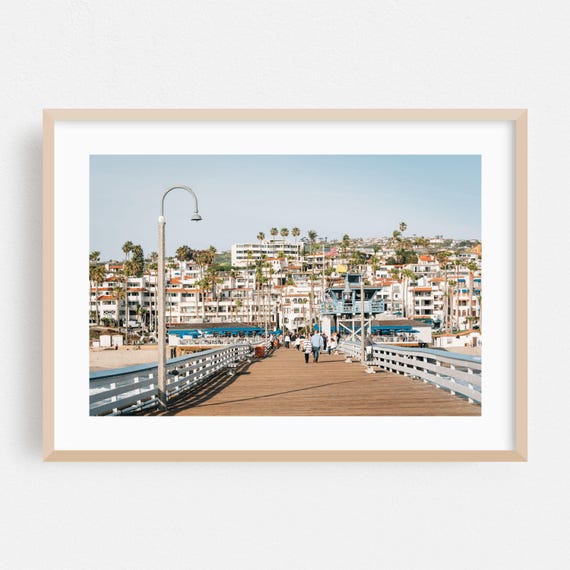 San Clemente Print Wall Art Beach Framed Coast Home Decor Ocean Poster Palm Tree Fine Coastal Architecture