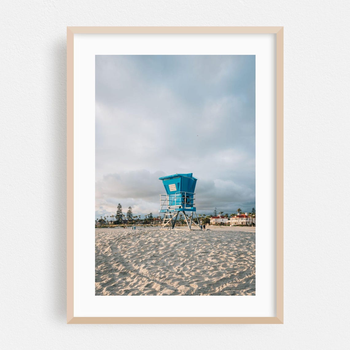 Coronado California Blue Lifeguard Tower Beach Photography Poster