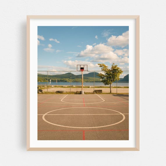 Brownington Print Vermont Wall Art Basketball Framed Lake Home Decor Scenic Poster Landscape Fine Nature Sports Summer