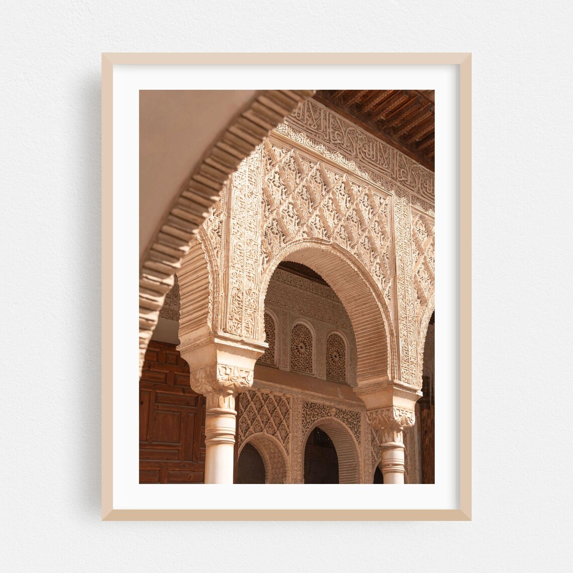 Granada Alhambra Moorish Arches Carved Stucco Andalusia Photo Poster