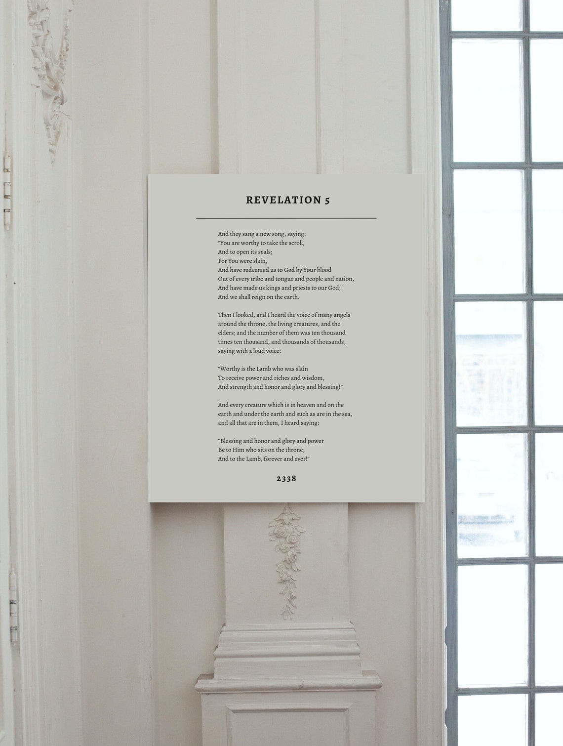 Revelation 5 Scripture Wall Art Print - Image 3