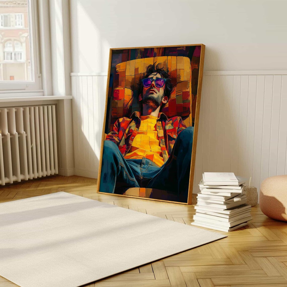 Colorful Lounge Vibe Expressive Abstract Wall Art Print - Image 5