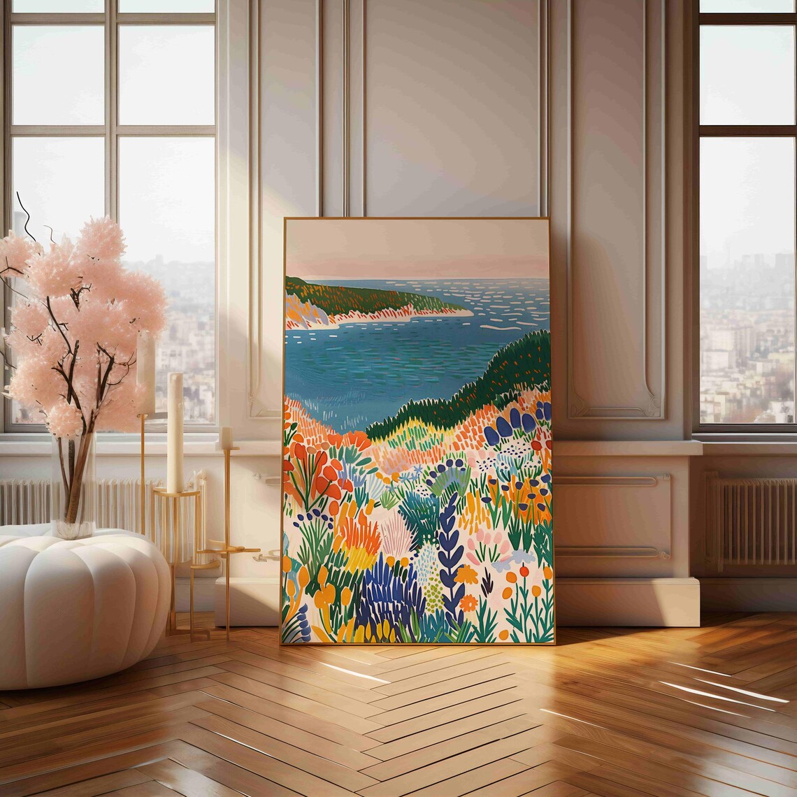 Bright Ocean View, Contemporary Coastal Art Print - Image 4