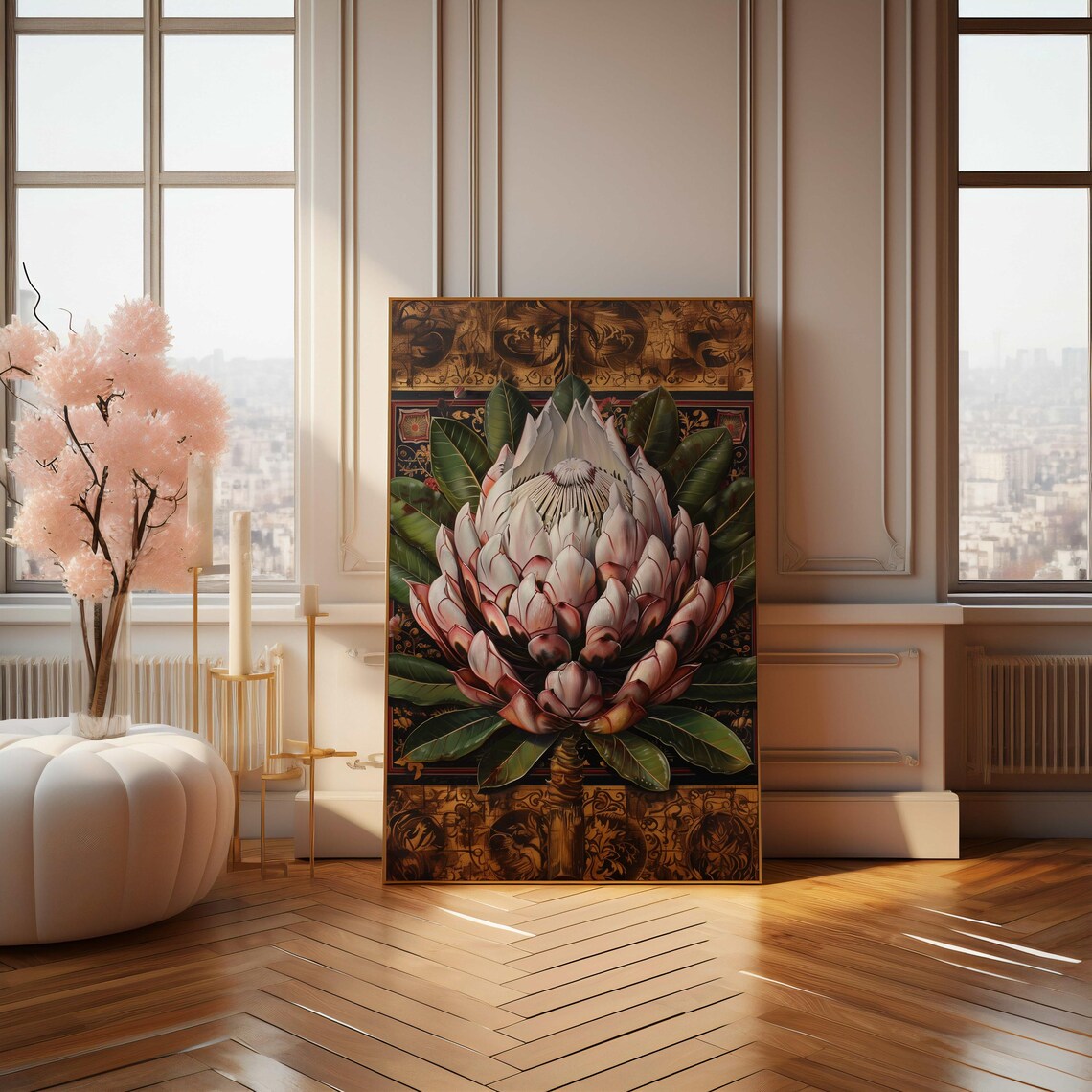Protea Botanical Floral Poster Print, Nature Study - Image 4