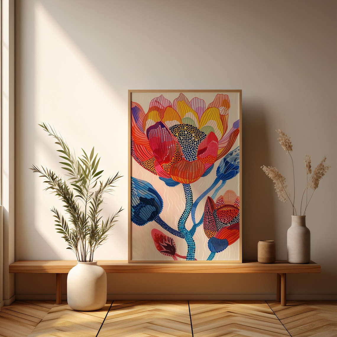 Abstract Botanical Poster, Modern Botanical Wall Art - Image 3