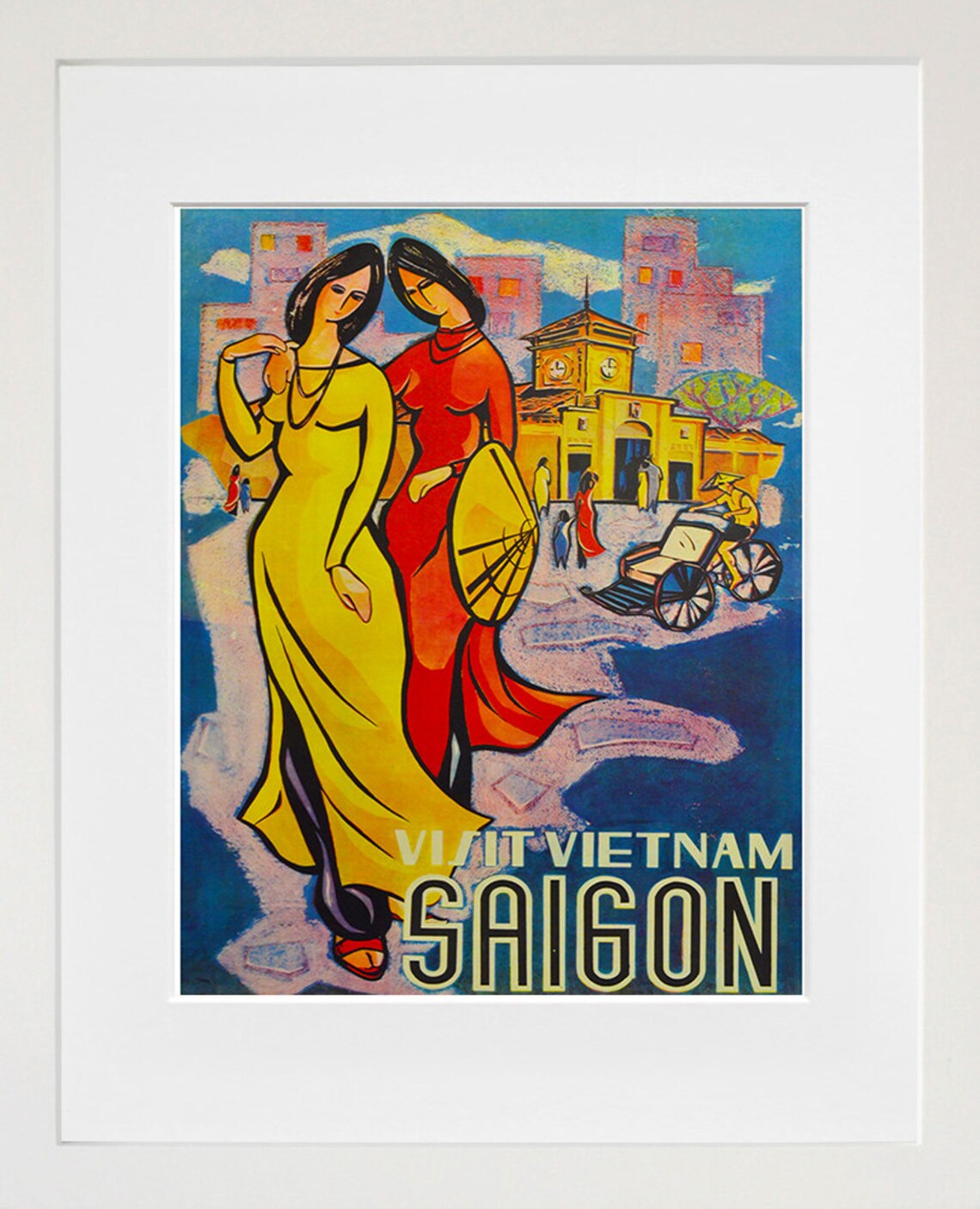 Vietnam Travel Poster, Asian Home Decor Art Print