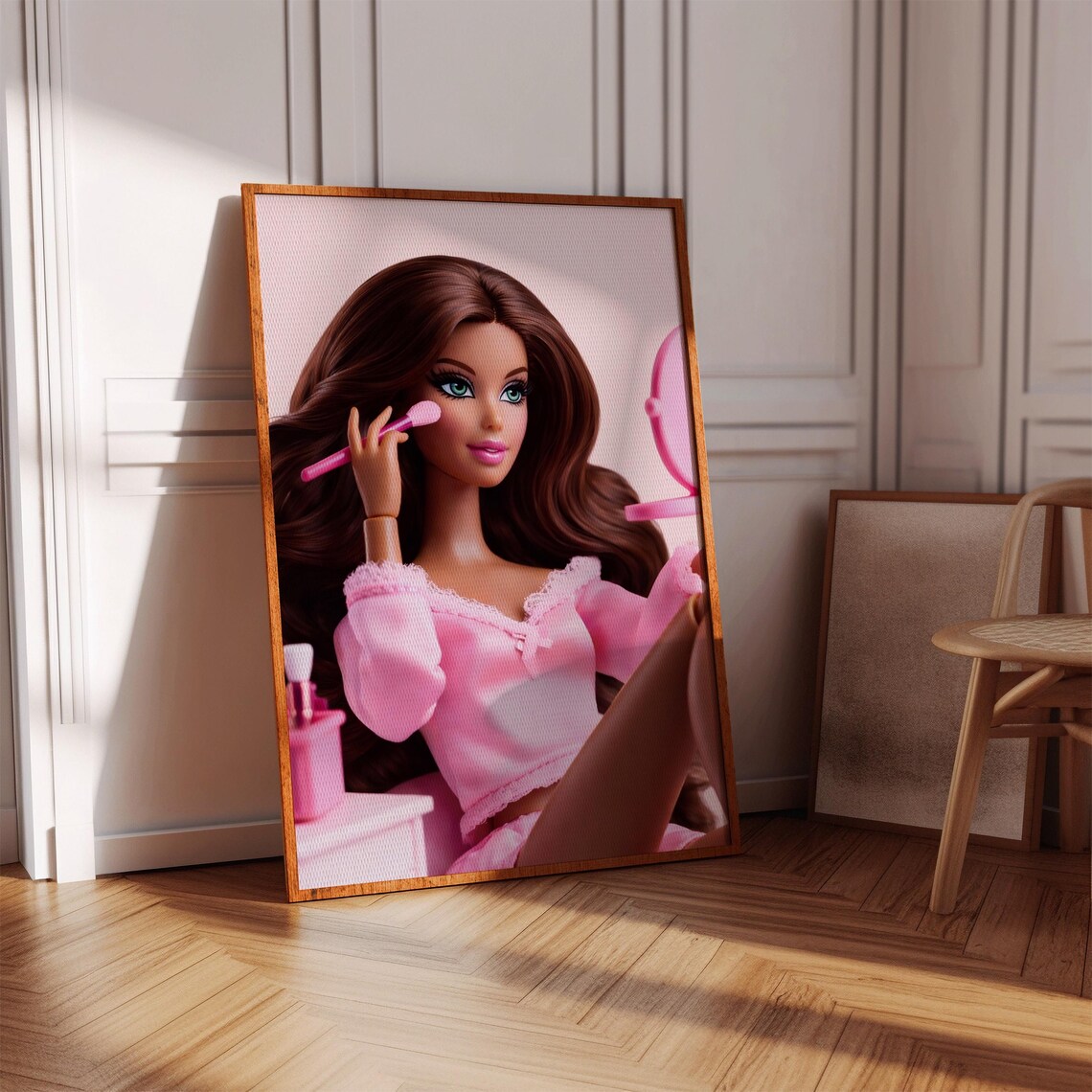 Brunette Fashion Doll Poster, Makeup Art