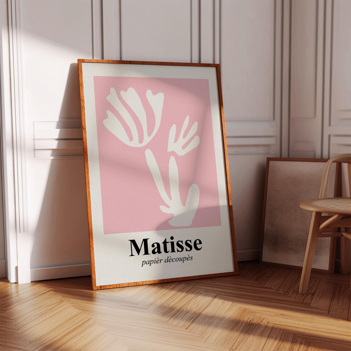 Matisse Style Pink Floral Art Print