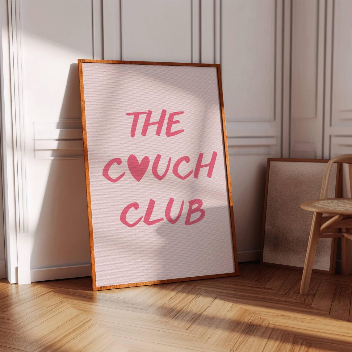 Cute The Couch Club Pink Girly Quote Heart Typography Poster