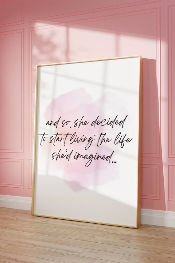 Live Your Dream Life Inspirational Quote Poster