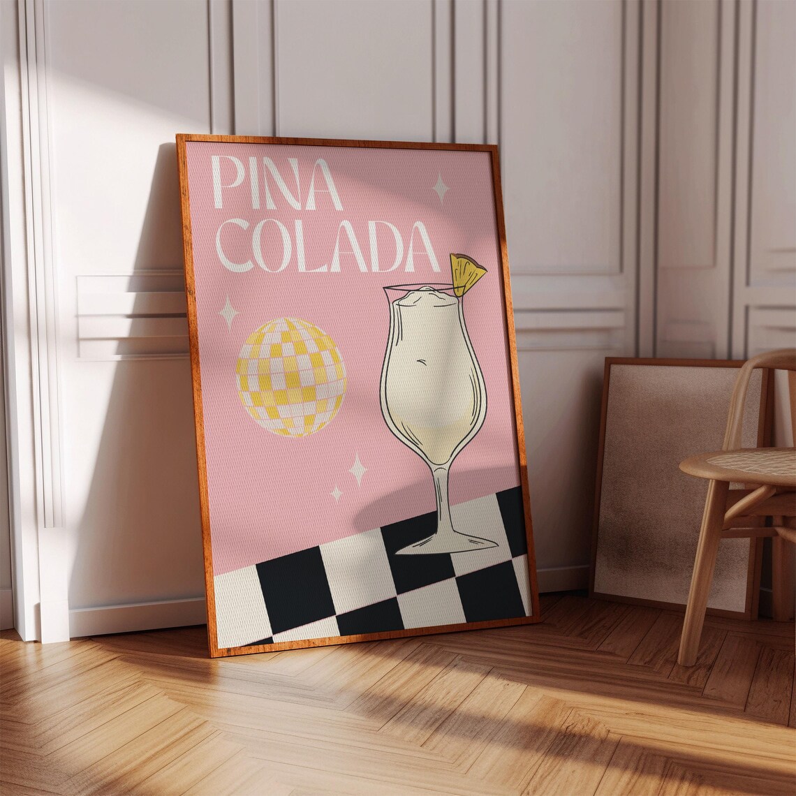 Pina Colada Print, Cocktail Art Print
