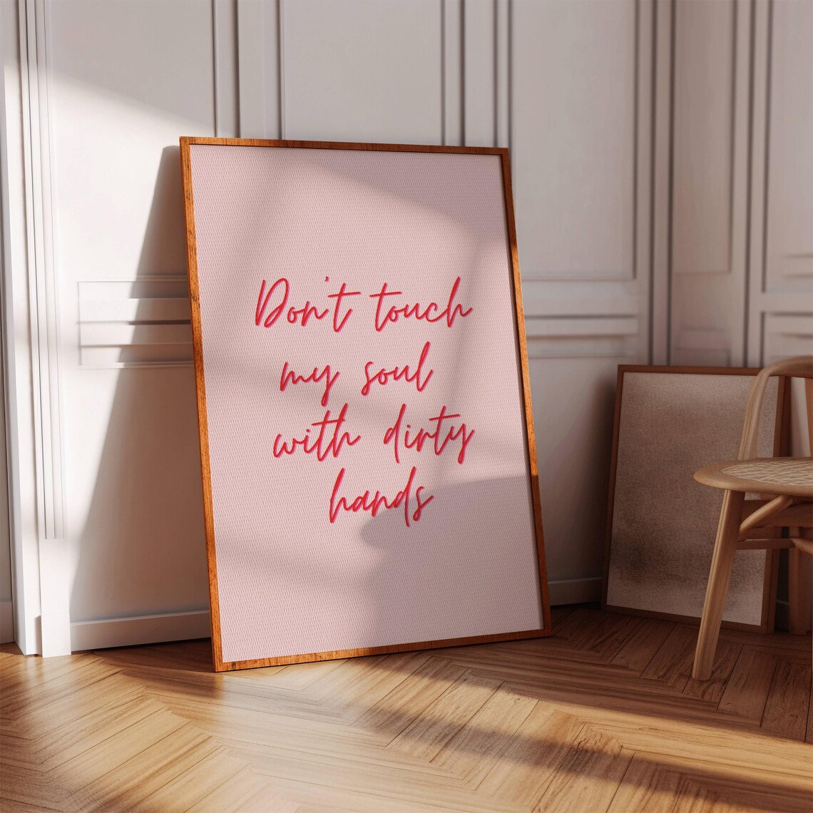 Girly Quote Poster, Pink Typography Wall Art
