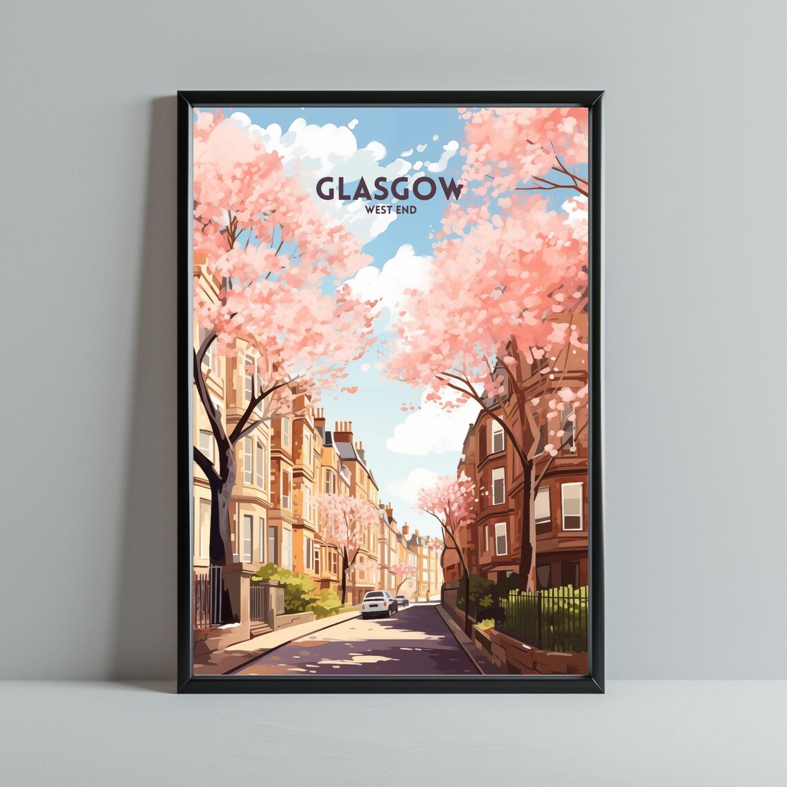 Glasgow West End In Spring Travel Poster