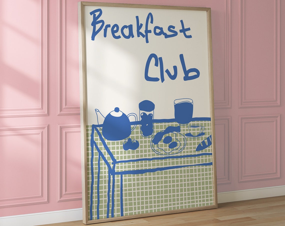 Breakfast Club Blue Marker Script Kitchen Table Scene Poster - Image 4