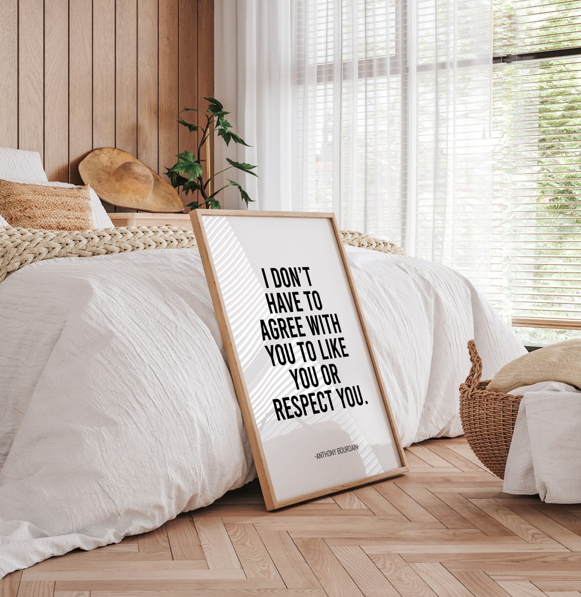 Anthony Bourdain Quotes Set Kitchen Respect Breakfast Poster - Image 3