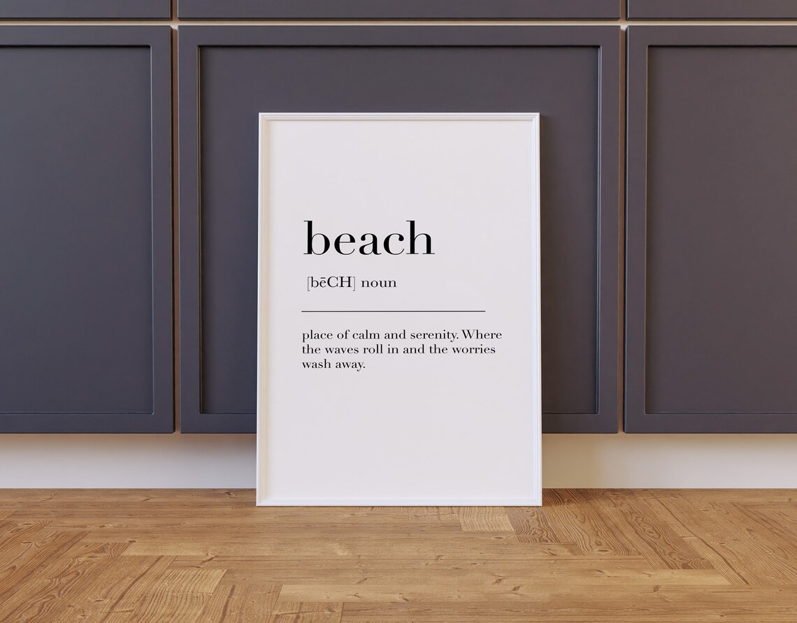 Beach Definition Print, Coastal Wall Art Poster - Image 2