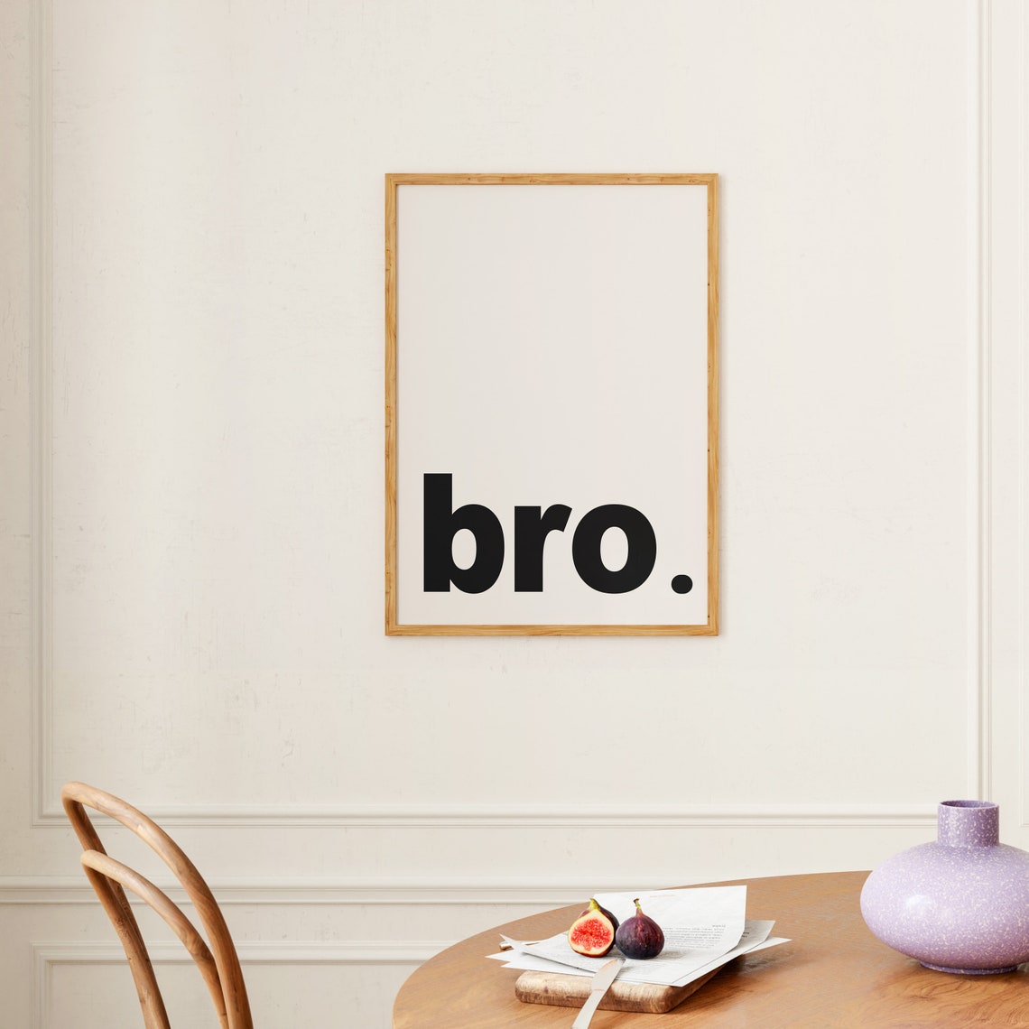 Bro Typographic Black White Minimalist Bold Statement Wall Poster - Image 3