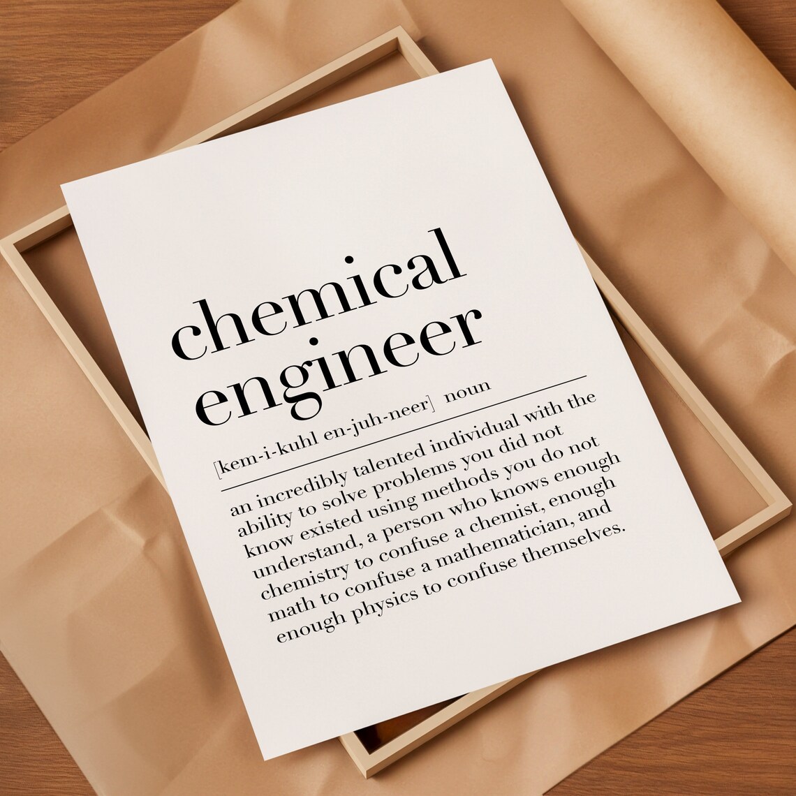 Chemical Engineer Poster Chemical Engineer Gifts Chemical Engineer Definition Print Chemical Engineer Wall Art Decor - Image 3