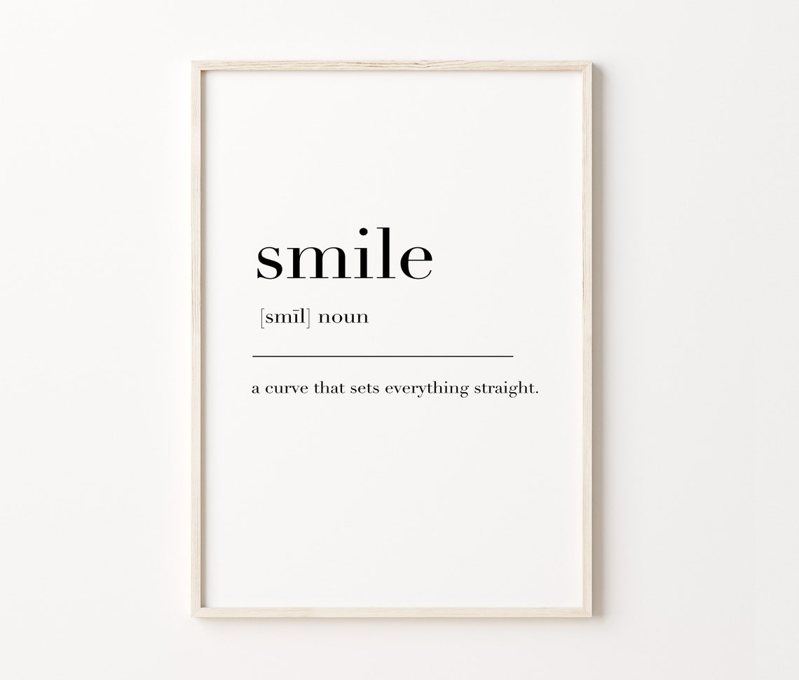 Smile Definition Curve Sets Everything Straight Happy Poster - Image 3