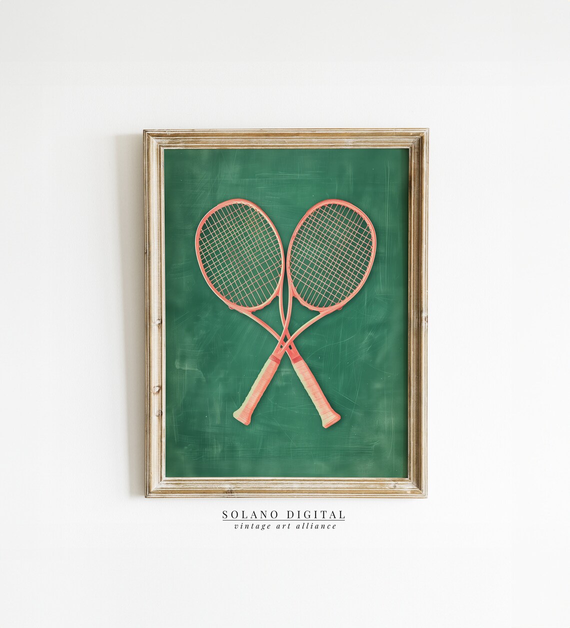 Retro Tennis Poster, Minimalist Girly Vintage Print